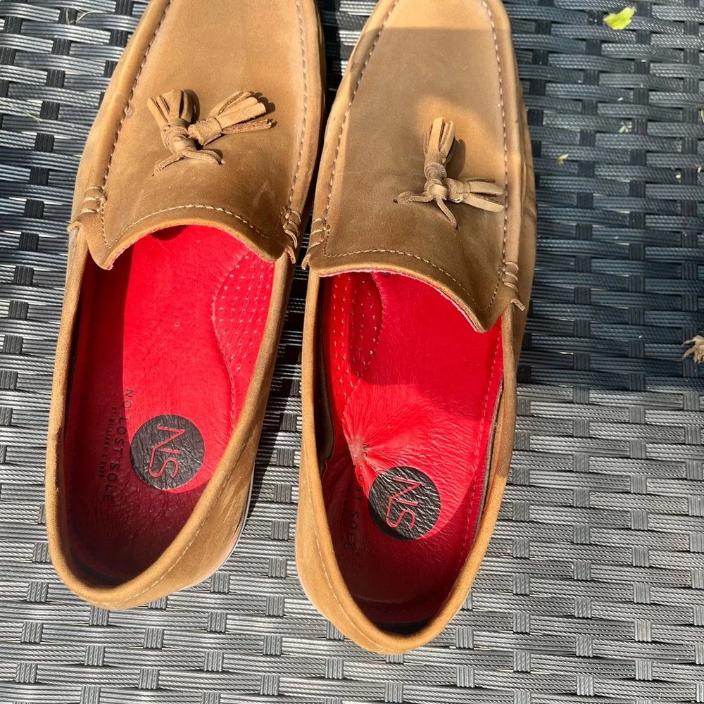 Men's Tan Tassel Loafers - Classic Slip-On Dress Casual